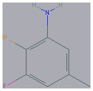 Chemical structure of 2-Bromo-3-fluoro-5-methylaniline
