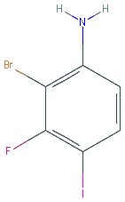 Chemical structure of 2-Bromo-3-fluoro-4-iodoaniline