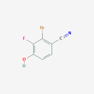 Chemical structure of 2-Bromo-3-fluoro-4-hydroxybenzonitrile