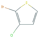 Chemical structure of 2-Bromo-3-chlorothiophene