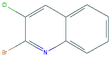 Chemical structure of 2-Bromo-3-chloroquinoline