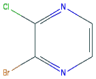 Chemical structure of 2-Bromo-3-chloropyrazine