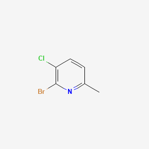 Chemical structure of 2-Bromo-3-chloro-6-methylpyridine