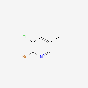 Chemical structure of 2-Bromo-3-Chloro-5-Picoline