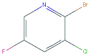 Chemical structure of 2-bromo-3-chloro-5-fluoropyridine