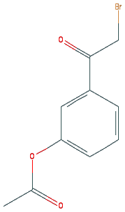Chemical structure of 3-(Bromoacetyl)phenyl acetate