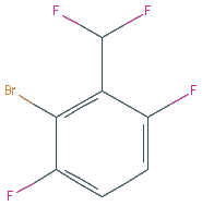 Chemical structure of 2-Bromo-3,6-difluorobenzal fluoride