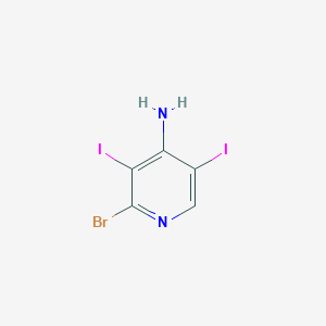 Chemical structure of 2-Bromo-3,5-diiodopyridin-4-amine