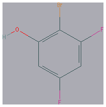 Chemical structure of 2-Bromo-3,5-difluorophenol