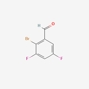 Chemical structure of 2-Bromo-3,5-difluorobenzaldehyde