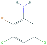 Chemical structure of 2-Bromo-3,5-Dichloroaniline