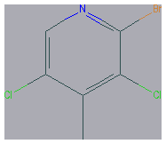 Chemical structure of 2-Bromo-3,5-dichloro-4-methylpyridine