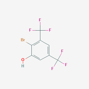 Chemical structure of 2-Bromo-3,5-bis(trifluoromethyl)phenol