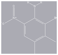 Chemical structure of 2-Bromo-3,4-dimethyl-6-nitroaniline