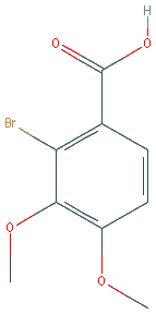 Chemical structure of 2-Bromo-3,4-dimethoxybenzoic acid