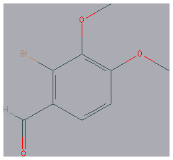 Chemical structure of 2-Bromo-3,4-dimethoxybenzaldehyde