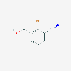 Chemical structure of 2-Bromo-3-(hydroxymethyl)benzonitrile