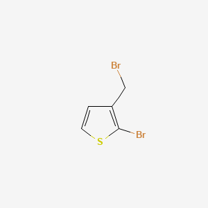 Chemical structure of 2-Bromo-3-(bromomethyl)thiophene