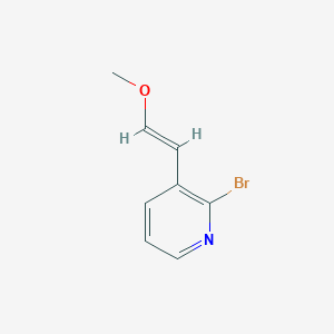 Chemical structure of 2-bromo-3-(2-methoxyethenyl)pyridine