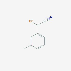 Chemical structure of 2-Bromo-2-(m-tolyl)acetonitrile