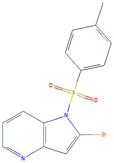 Chemical structure of 2-Bromo-1-tosyl-1H-pyrrolo[2,3-b]pyridine