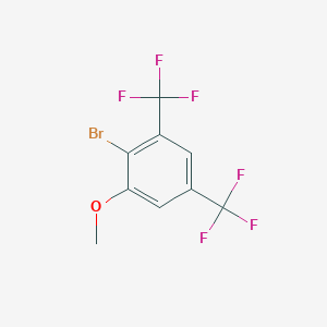 Chemical structure of 2-Bromo-1-methoxy-3,5-bis(trifluoromethyl)benzene