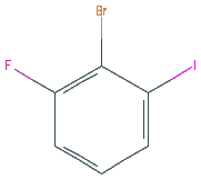 Chemical structure of 2-Bromo-1-fluoro-3-iodobenzene