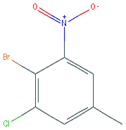 Chemical structure of 2-Bromo-1-chloro-5-methyl-3-nitrobenzene