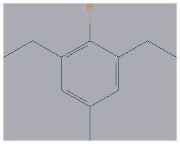 Chemical structure of 2-Bromo-1,3-diethyl-5-methylbenzene