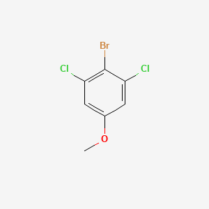 Chemical structure of 2-Bromo-1,3-dichloro-5-methoxybenzene