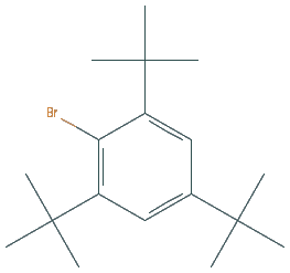 Chemical structure of 2,4,6-Tri-t-butyl-1-bromobenzene
