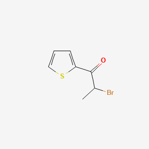 Chemical structure of 2-Bromo-1-(thiophen-2-yl)propan-1-one