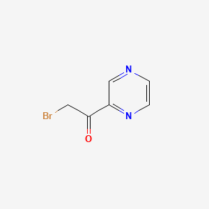 Chemical structure of 2-Bromo-1-pyrazin-2-yl-ethanone