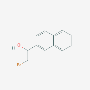 Chemical structure of 2-bromo-1-(naphthalen-2-yl)ethan-1-ol