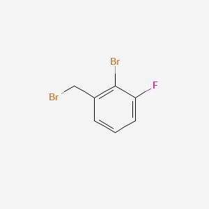 Chemical structure of 2-Bromo-1-(bromomethyl)-3-fluorobenzene