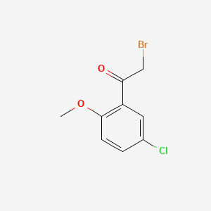 Chemical structure of 2-Bromo-1-(5-chloro-2-methoxyphenyl)ethanone