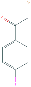 Chemical structure of 2-Bromo-1-(4-iodophenyl)ethanone