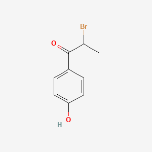 Chemical structure of 2-Bromo-1-(4-hydroxyphenyl)propan-1-one