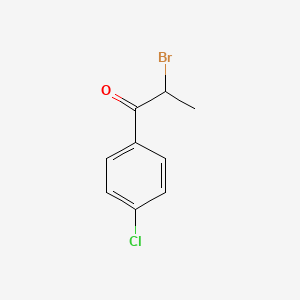 Chemical structure of 2-Bromo-1-(4-chlorophenyl)propan-1-one