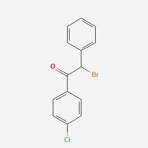 Chemical structure of 2-Bromo-1-(4-chlorophenyl)-2-phenylethanone