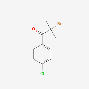 Chemical structure of 2-Bromo-1-(4-chlorophenyl)-2-methylpropan-1-one