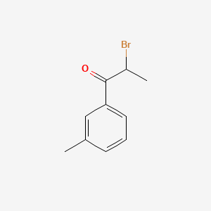 Chemical structure of 2-Bromo-1-(3-methylphenyl)propan-1-one
