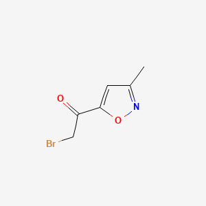 Chemical structure of 2-Bromo-1-(3-methylisoxazol-5-yl)ethanone