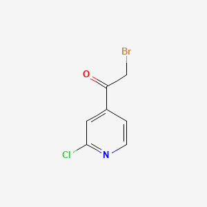 Chemical structure of 2-Bromo-1-(2-chloro-4-pyridyl)ethanone
