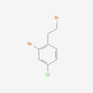 Chemical structure of 2-Bromo-1-(2-bromoethyl)-4-chlorobenzene