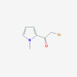 Chemical structure of 2-Bromo-1-(1-methyl-1H-pyrrol-2-yl)ethanone