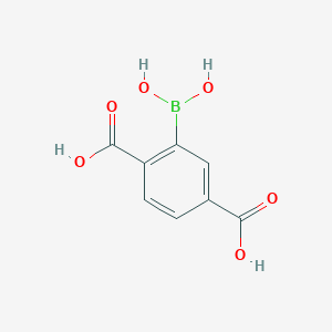 Chemical structure of 2-Boronoterephthalic acid