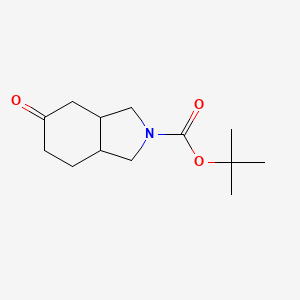 Chemical structure of 2-Boc-5-oxo-octahydro-isoindole