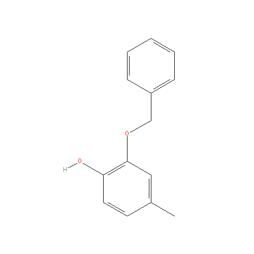 Chemical structure of 2-Benzyloxy-4-methylphenol