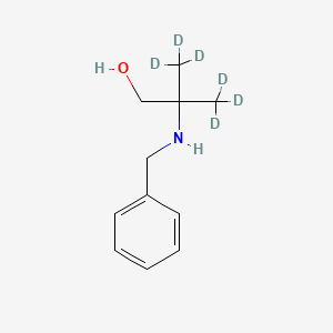 Chemical structure of 2-Benzylamino-2-methyl-1-propanol-d6